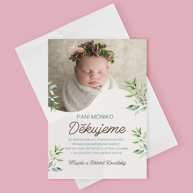 Fotka S Textem: Poděkování Porodní Asistentce - Přání