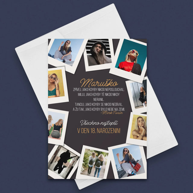 Fotokoláž: Přání K Narozeninám - Přání