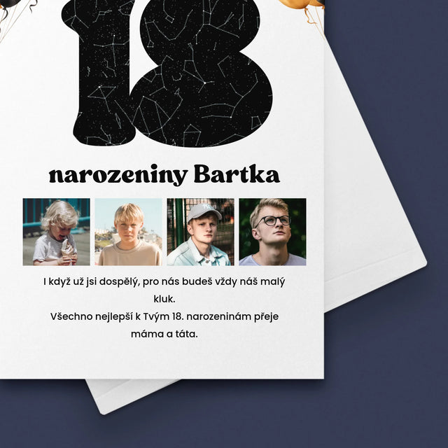 Hvězdná Mapa: 18. Narozeniny Hvězdy S Věnováním - Přání