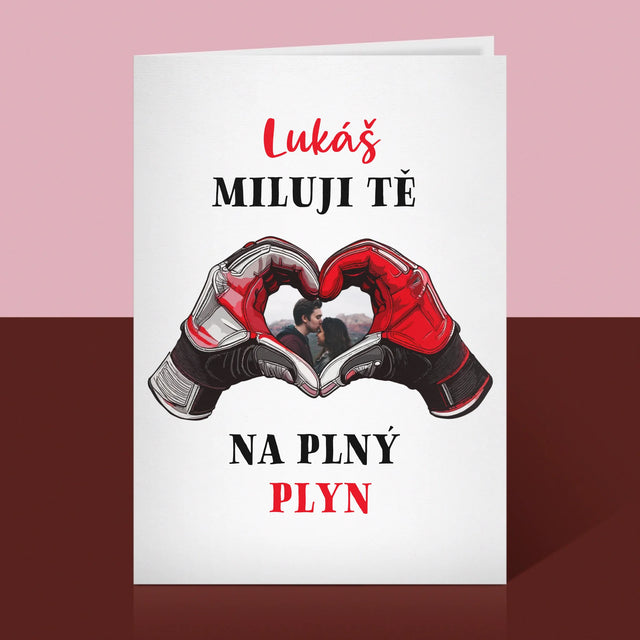 Fotka S Textem: Miluji Tě Na Plný Plyn - Přání