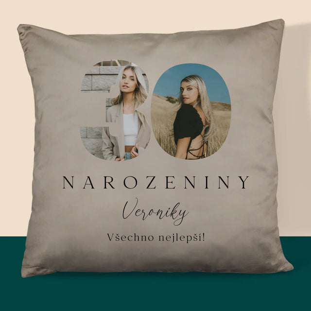 Slovo Z Fotek: 30. Narozeniny Podpis - Polštář