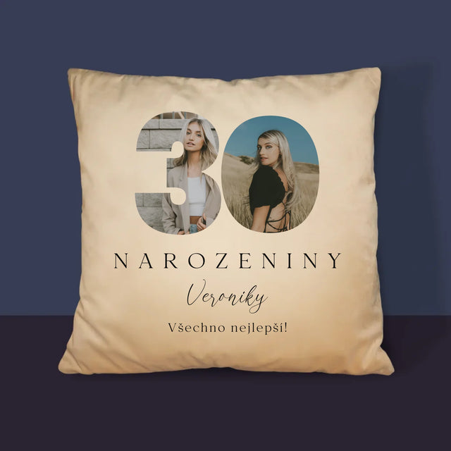 Slovo Z Fotek: 30. Narozeniny Podpis - Polštář