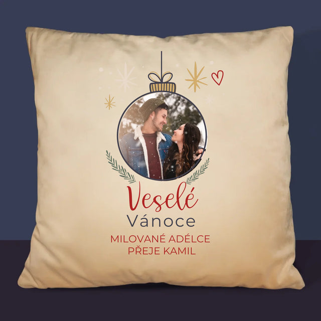 Fotka S Textem: Veselé Vánoce Ozdoba - Polštář