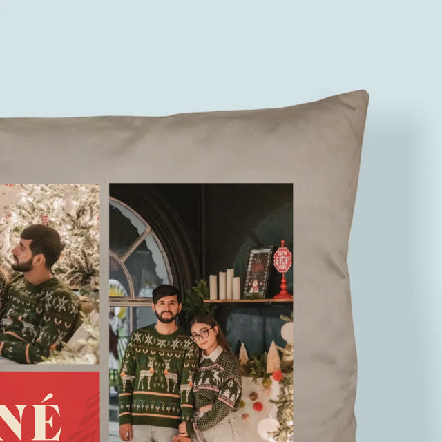 Fotokoláž: Vánoční Fotky - Polštář