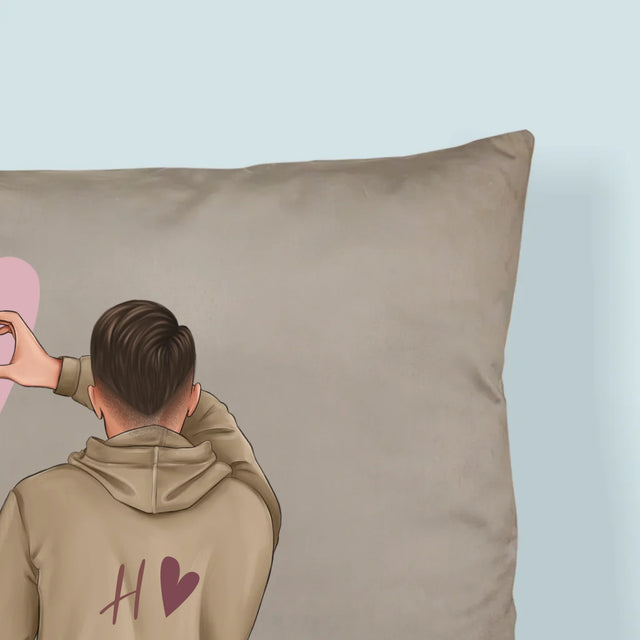 Designér Postav: Pár Srdce - Polštář