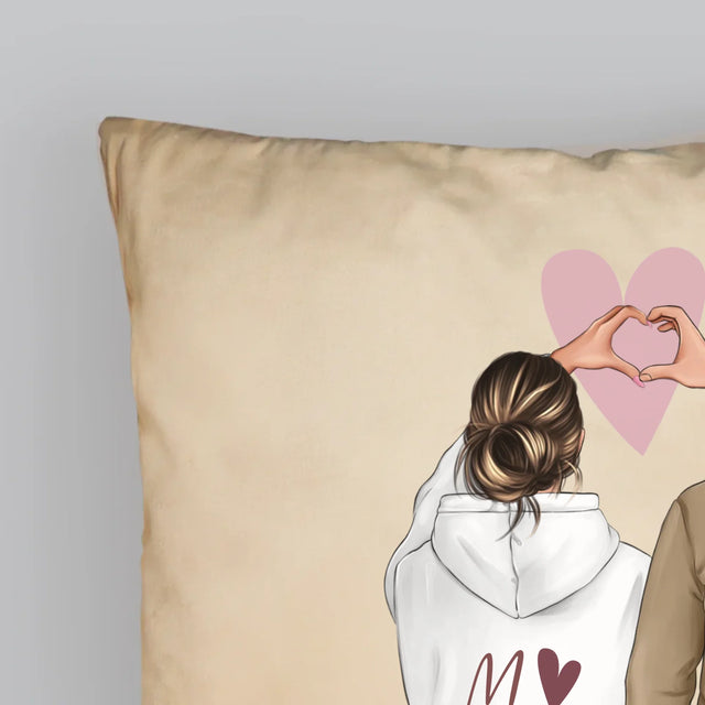 Designér Postav: Pár Srdce - Polštář