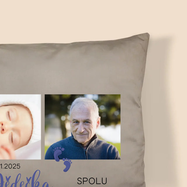 Fotokoláž: První Den Dědečka - Polštář