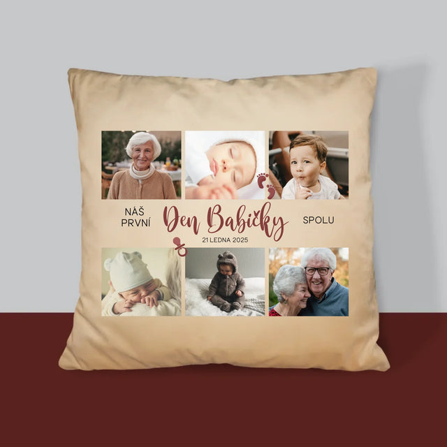 Fotokoláž: První Den Babičky - Polštář