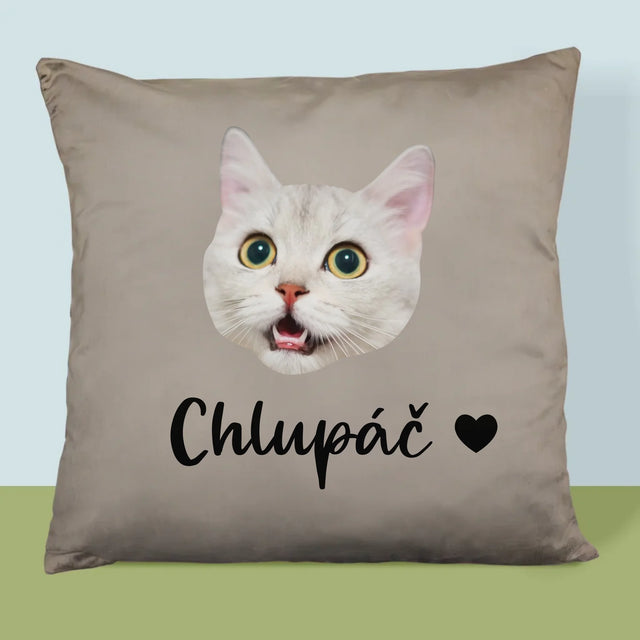 Tvoje Postava: Hlava Tvé Kočičky - Polštář