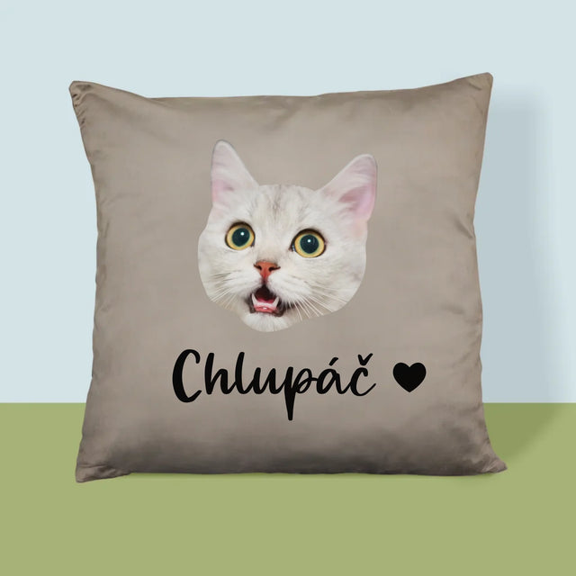 Tvoje Postava: Hlava Tvé Kočičky - Polštář