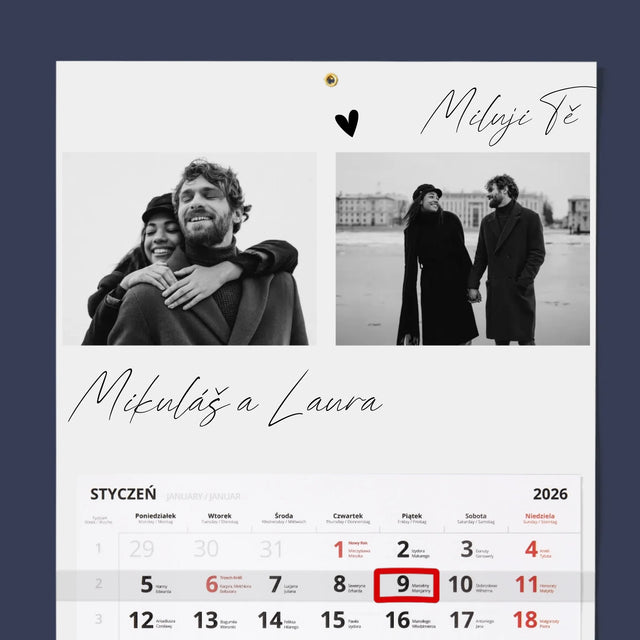 Fotokoláž: Miluji Tě - Fotokalendář
