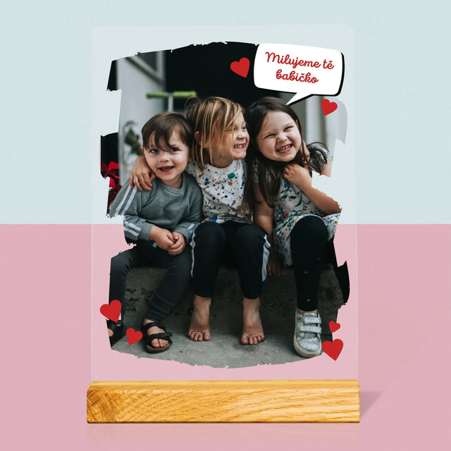 Fotka A Textem: Pro Milovanou Babičku - Tisk Na Akrylovém Skle