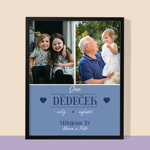 Fotokoláž: Milý Dědečku - Tisk V Rámečku