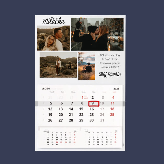 Fotokoláž: Miláčku, Děkuji - Fotokalendář