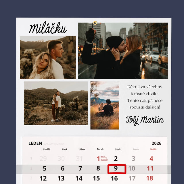 Fotokoláž: Miláčku, Děkuji - Fotokalendář