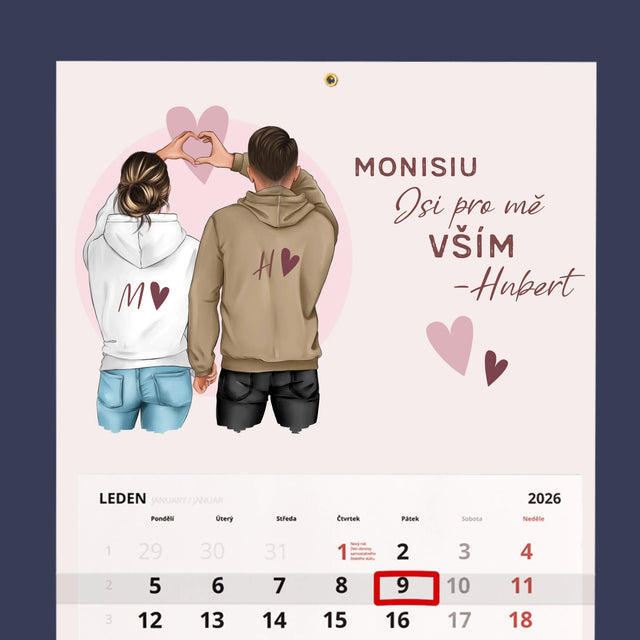 Designér Postav: Pár Srdce - Fotokalendář