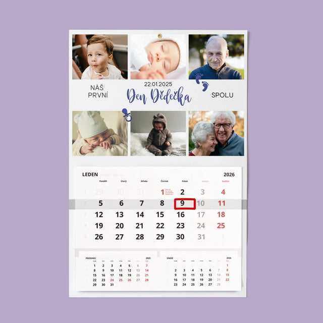 Fotokoláž: První Den Dědečka - Fotokalendář