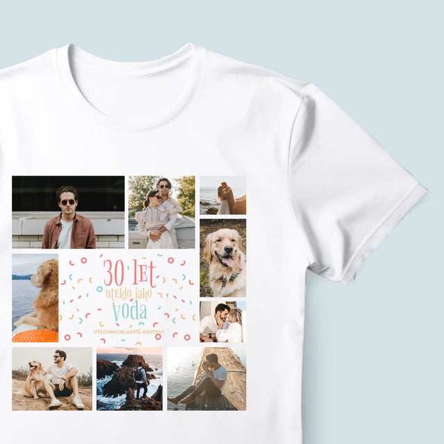 Fotokoláž: 30 Let Uteklo - Pánské Tričko