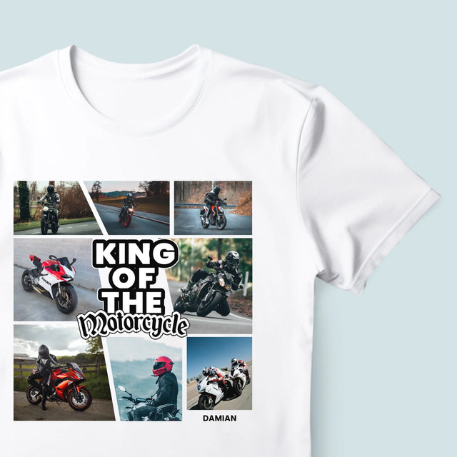Fotokoláž: King Of The Motorcycle - Pánské Tričko