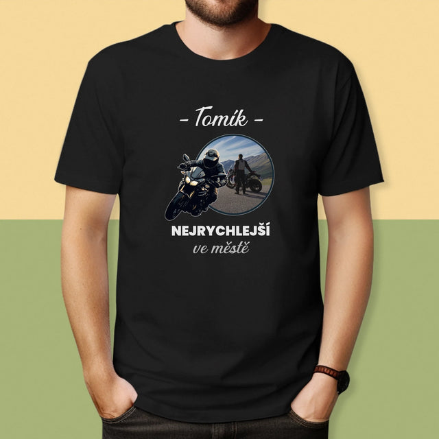 Fotka S Textem: Nejrychlejší Ve Městě - Pánské Tričko