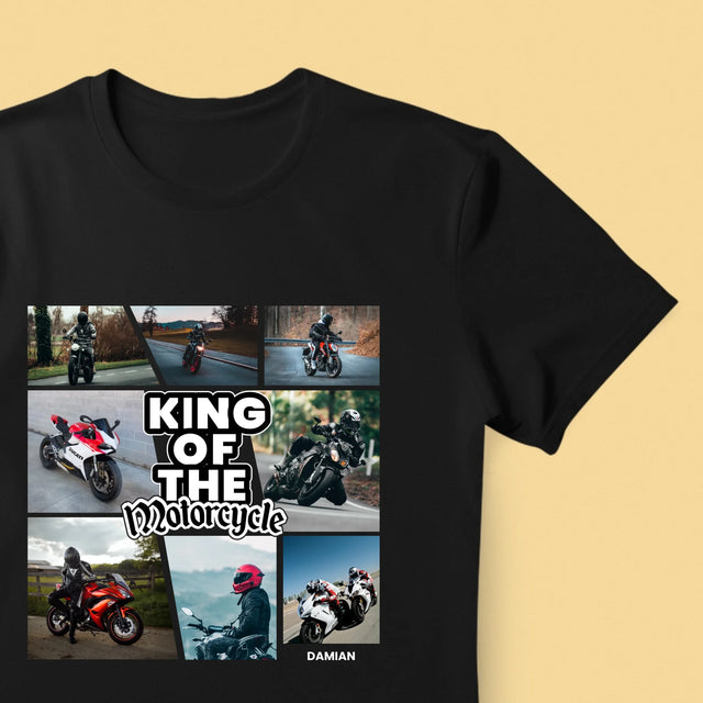 Fotokoláž: King Of The Motorcycle - Pánské Tričko