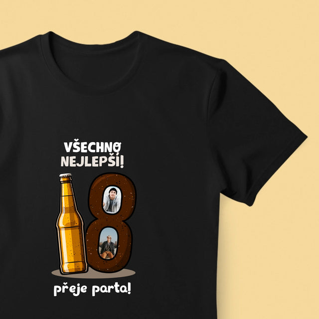 Fotokoláž: 18 Pivo - Pánské Tričko