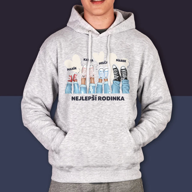 Designér Postav: Rodinka Tenisky - Pánská Mikina S Kapuci