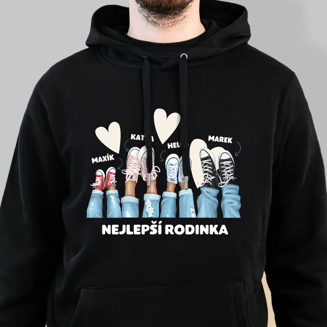 Designér Postav: Rodinka Tenisky - Pánská Mikina S Kapuci