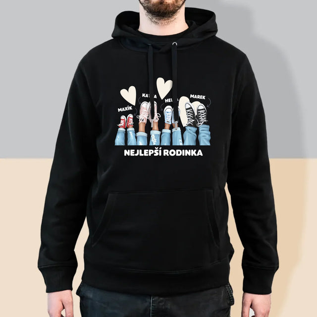 Designér Postav: Rodinka Tenisky - Pánská Mikina S Kapuci