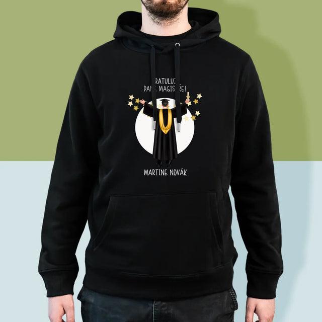 Designér Postav: Jsi Magistra - Pánská Mikina S Kapuci