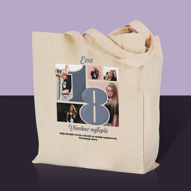 Fotokoláž: 18 Nejkrásnější Chvíle - Plátěná Taška