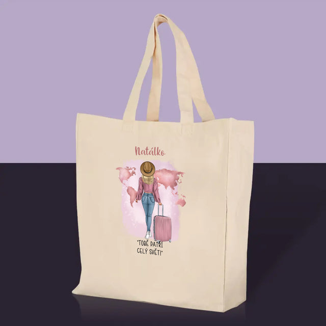 Designér Postav: Cestovatelka - Plátěná Taška