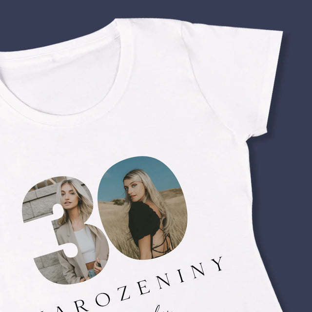 Slovo Z Fotek: 30. Narozeniny Podpis - Damské Tričko