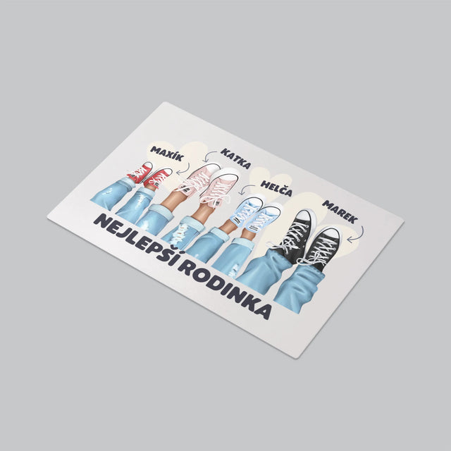 Designér Postav: Rodinka Tenisky - Podložka Na Psací Stůl