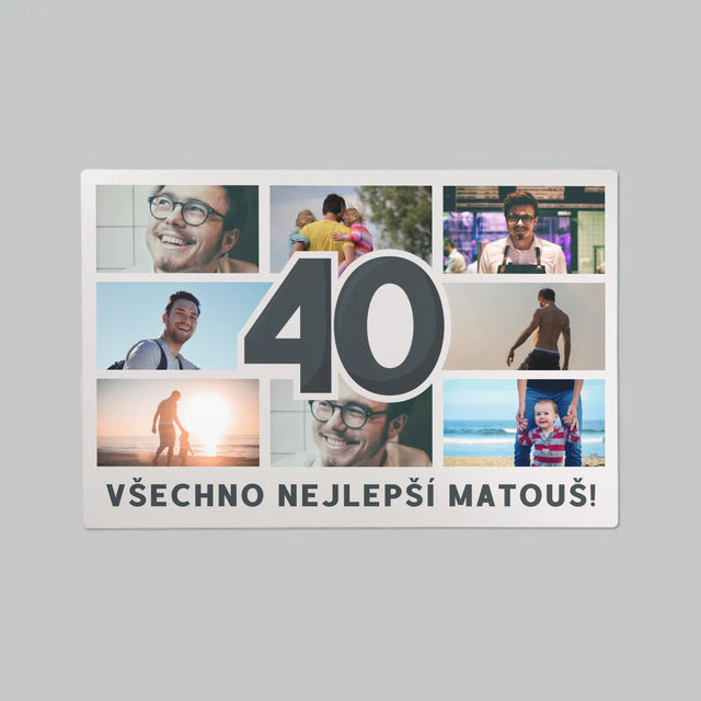 Fotokoláž: 40 Let - Podložka Na Psací Stůl
