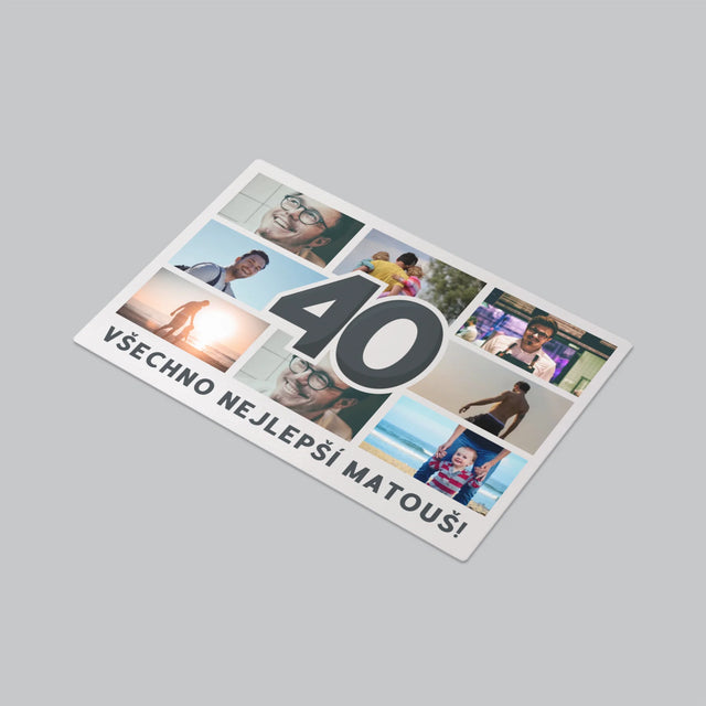 Fotokoláž: 40 Let - Podložka Na Psací Stůl