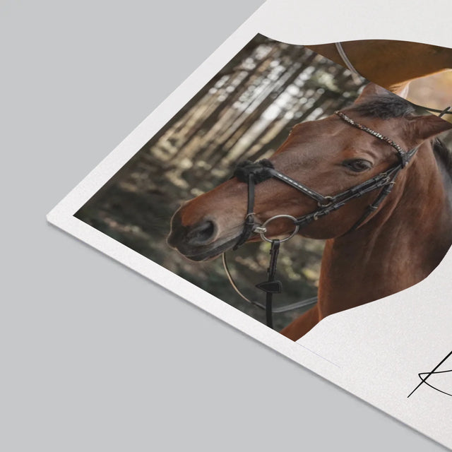 Tvar Z Fotek: Dívka S Koněm - Podložka Na Psací Stůl