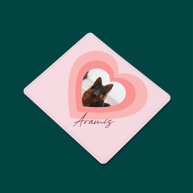 Fotka S Textem: Fotka Mazlíčka V Srdci - Podložka Pod Myš