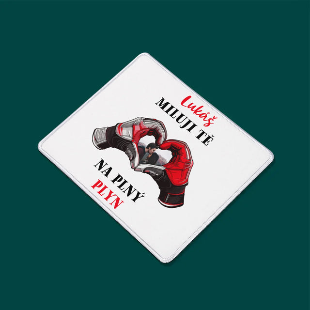 Fotka S Textem: Miluji Tě Na Plný Plyn - Podložka Pod Myš