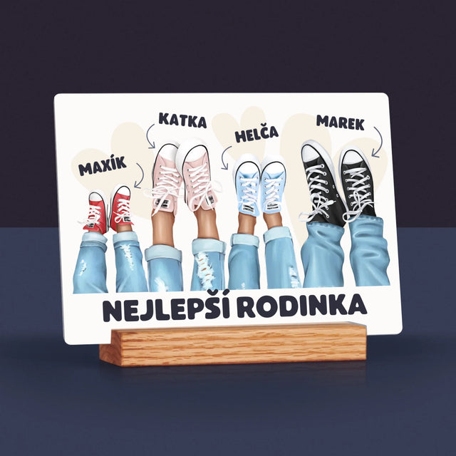 Designér Postav: Rodinka Tenisky - Tisk Na Akrylovém Skle