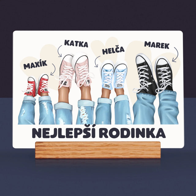Designér Postav: Rodinka Tenisky - Tisk Na Akrylovém Skle