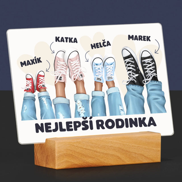Designér Postav: Rodinka Tenisky - Tisk Na Akrylovém Skle