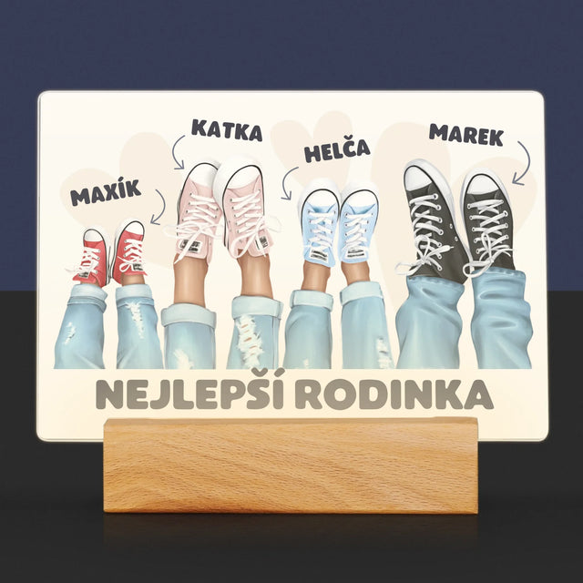 Designér Postav: Rodinka Tenisky - Tisk Na Akrylovém Skle