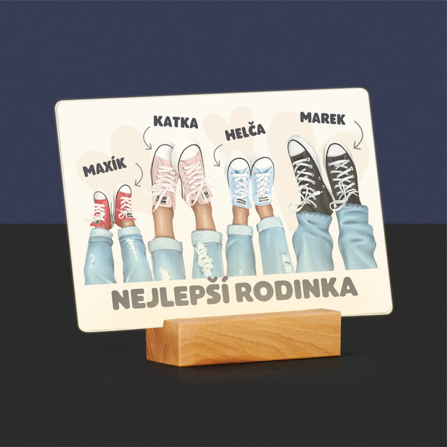Designér Postav: Rodinka Tenisky - Tisk Na Akrylovém Skle