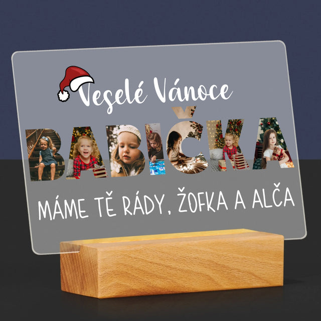 Slovo Z Fotek: Veselé Vánoce Babičko - Tisk Na Akrylovém Skle
