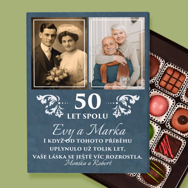 Fotokoláž: Roky Spolu - Pralinky