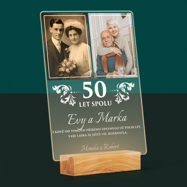 Fotokoláž: Roky Spolu - Tisk Na Akrylovém Skle