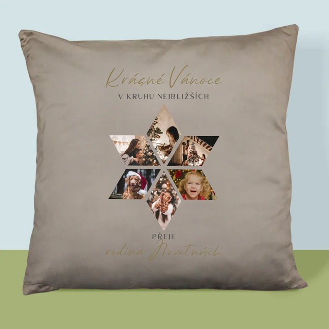 Fotokoláž: Krásné Vánoce Dárek - Polštář
