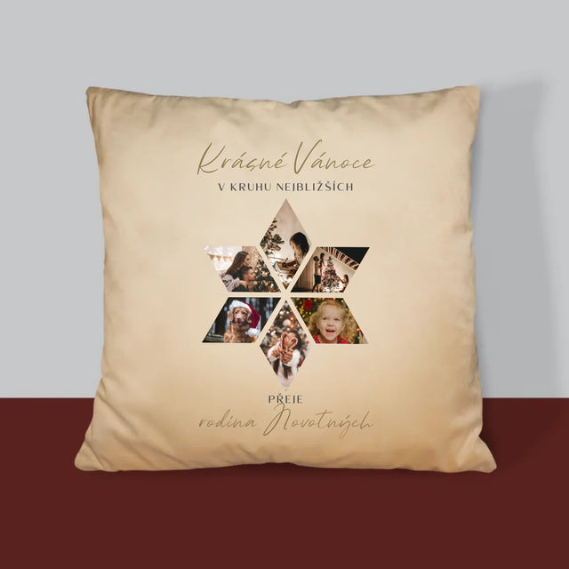 Fotokoláž: Krásné Vánoce Dárek - Polštář