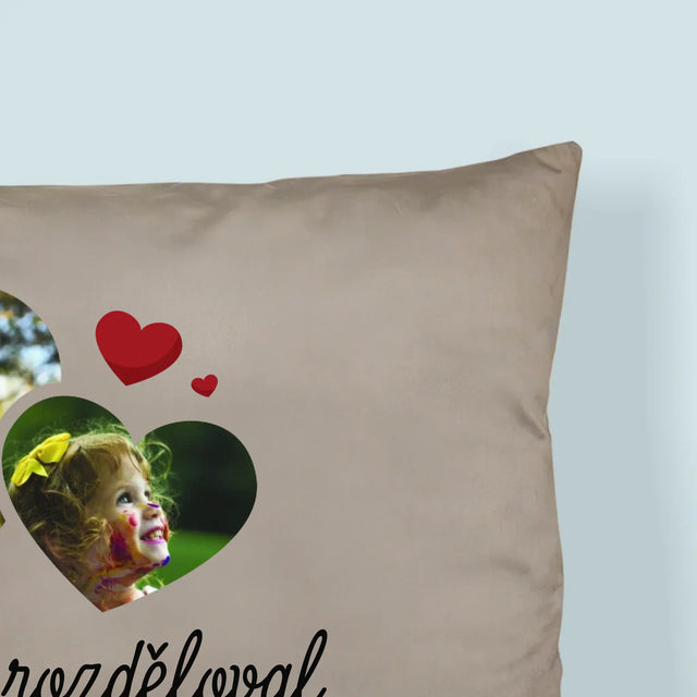 Fotokoláž: Když Bůh Rozděloval Prarodiče - Polštář